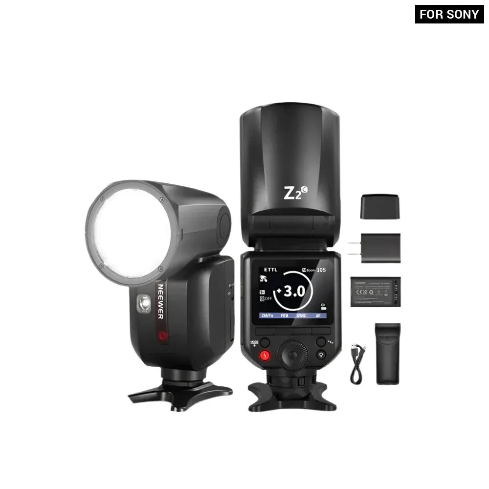 2.4g Ttl Round Head Flash Speedlite for Canon/nikon/sony Upgraded Ui 2 Modeling Lamps 2600mah