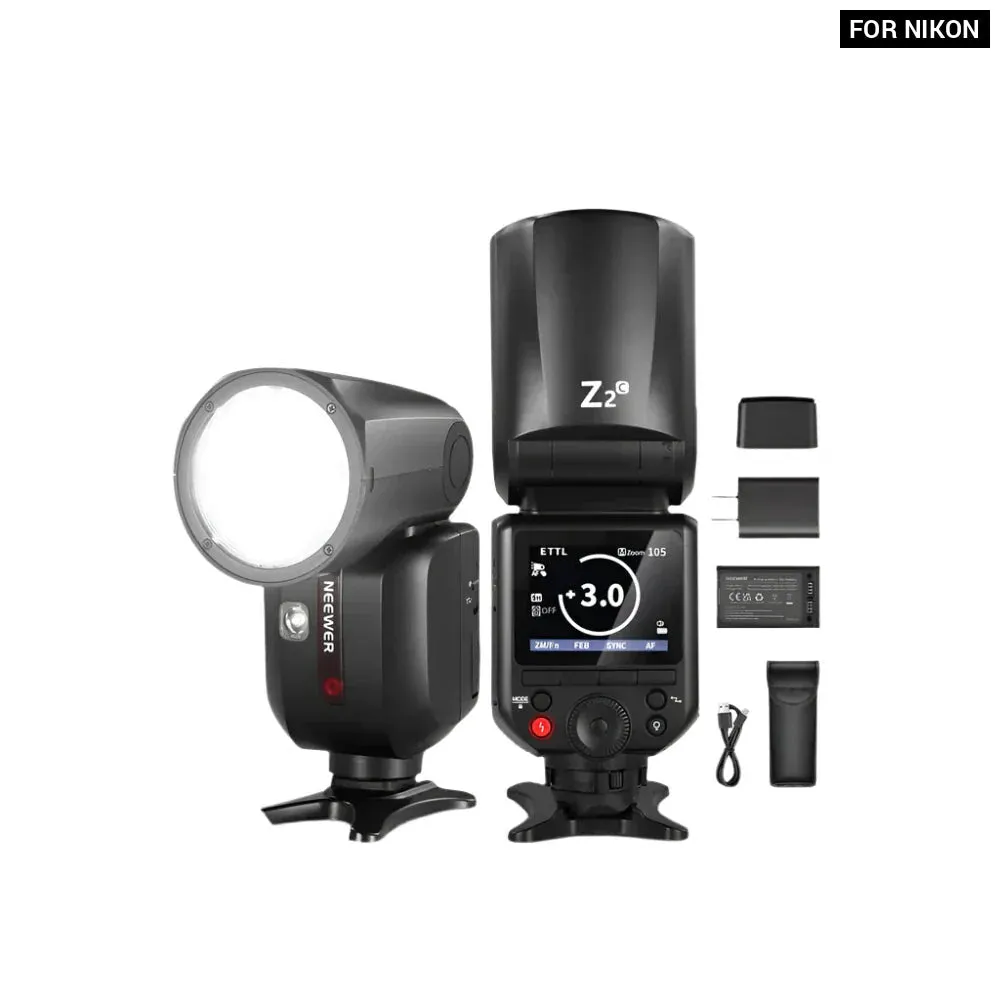 2.4g Ttl Round Head Flash Speedlite for Canon/nikon/sony Upgraded Ui 2 Modeling Lamps 2600mah