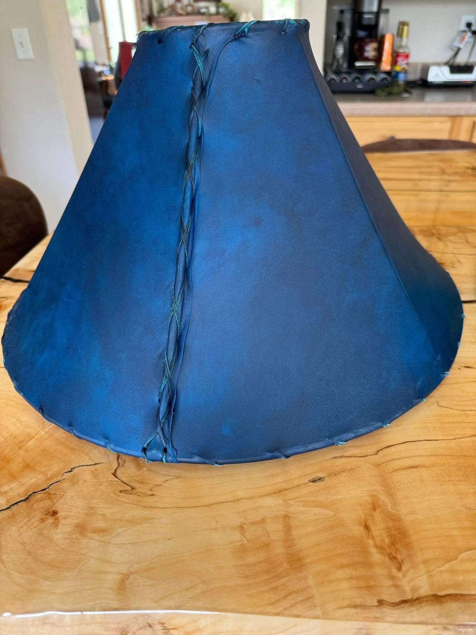 Blue Genuine Rawhide Lamp Shades