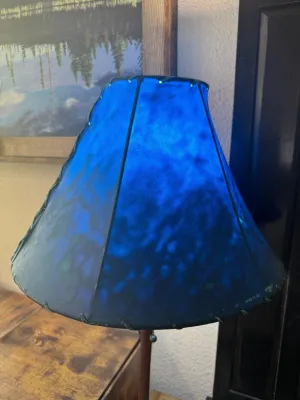 Blue Genuine Rawhide Lamp Shades