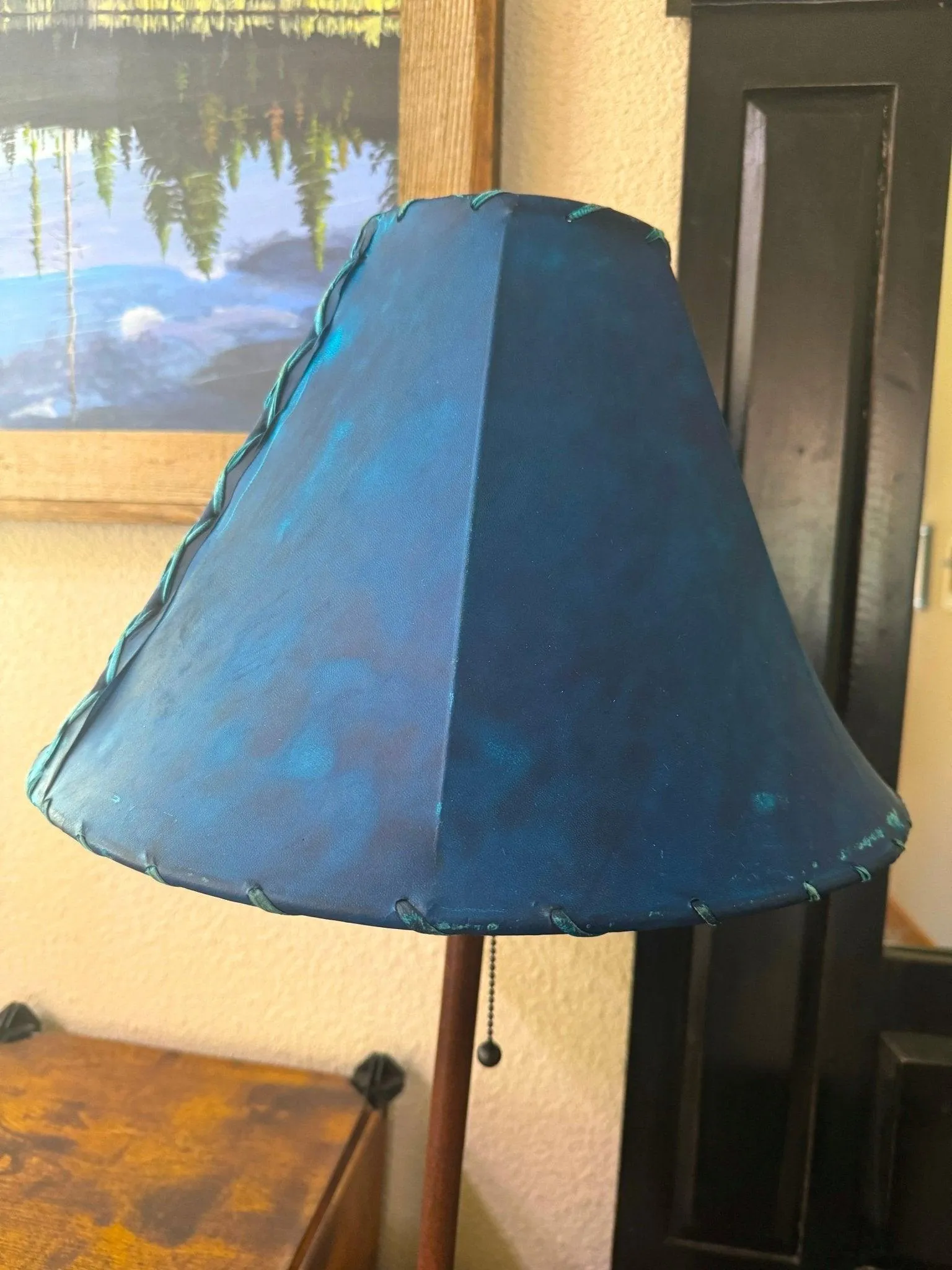 Blue Genuine Rawhide Lamp Shades