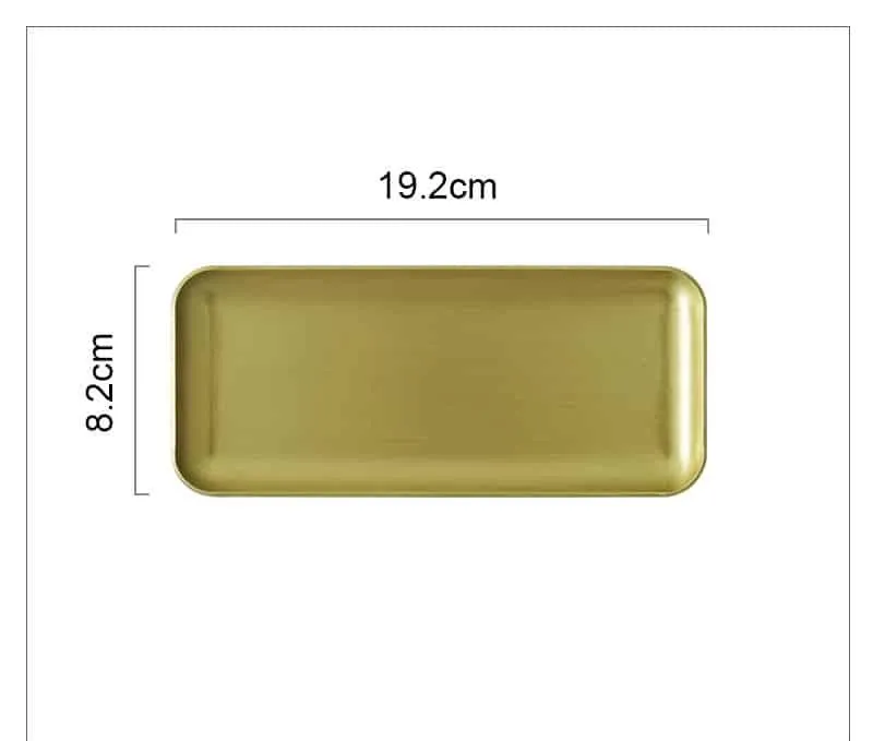 Brushed Metal Rectangular Storage Tray