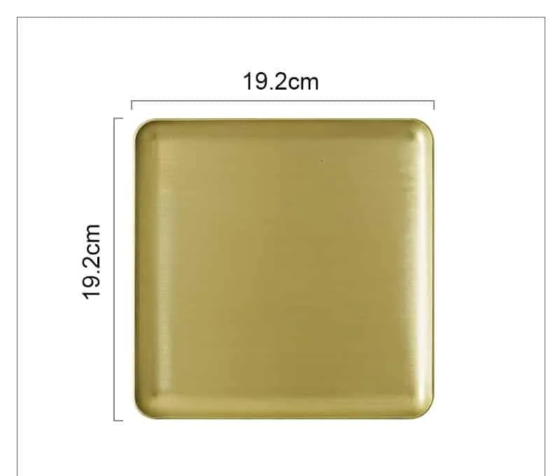 Brushed Metal Rectangular Storage Tray