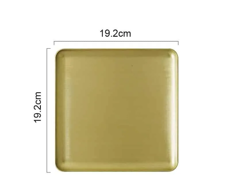 Brushed Metal Rectangular Storage Tray