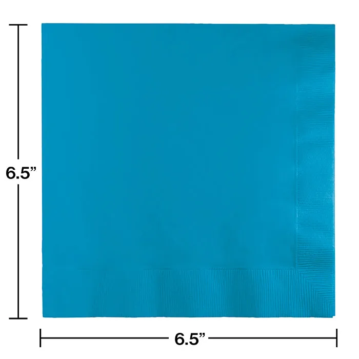 Bulk Pack of 100 Turquoise Luncheon Napkins 2Ply
