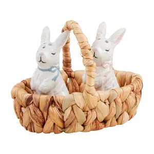 Bunny Salt & Pepper Basket Set
