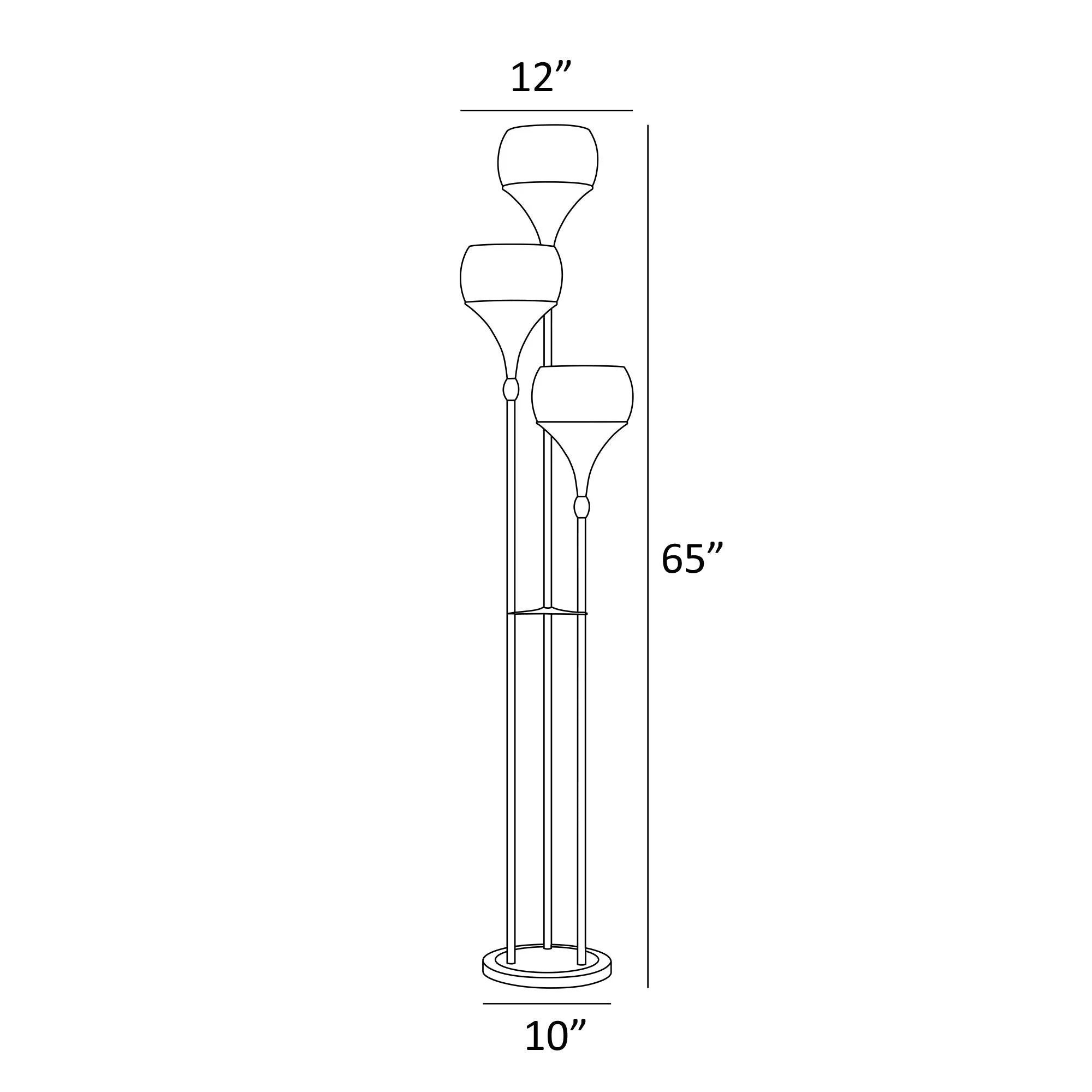 CELESTEL Three Teardrop Floor Lamp