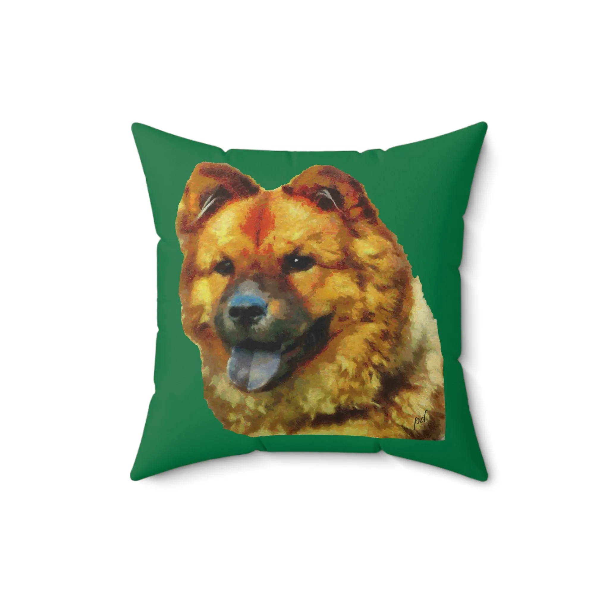 Chow 'Chung' Spun Polyester Throw Pillow
