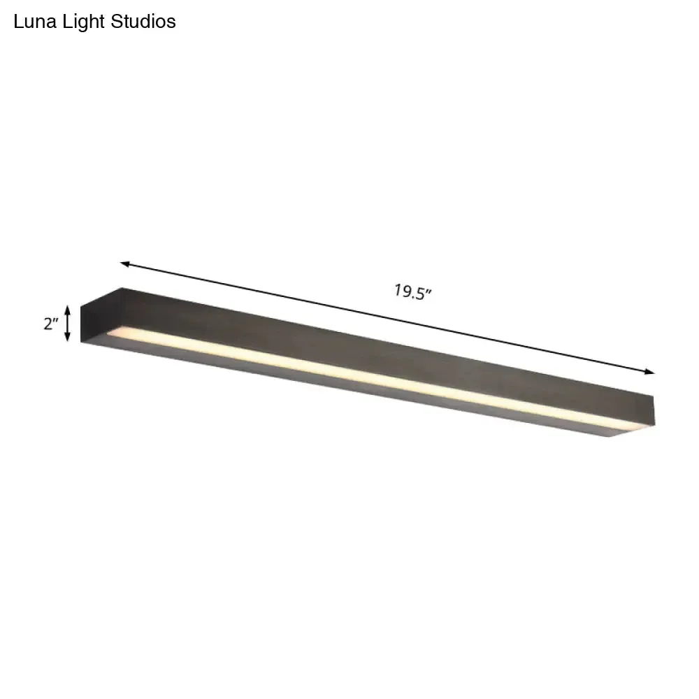 Contemporary Black/Silver LED Vanity Light in White/Warm for Linear Vanity Sconce - 16"/19.5"/23.5" Wide