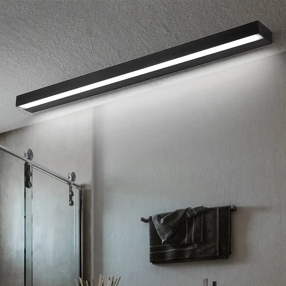 Contemporary Black/Silver LED Vanity Light in White/Warm for Linear Vanity Sconce - 16"/19.5"/23.5" Wide