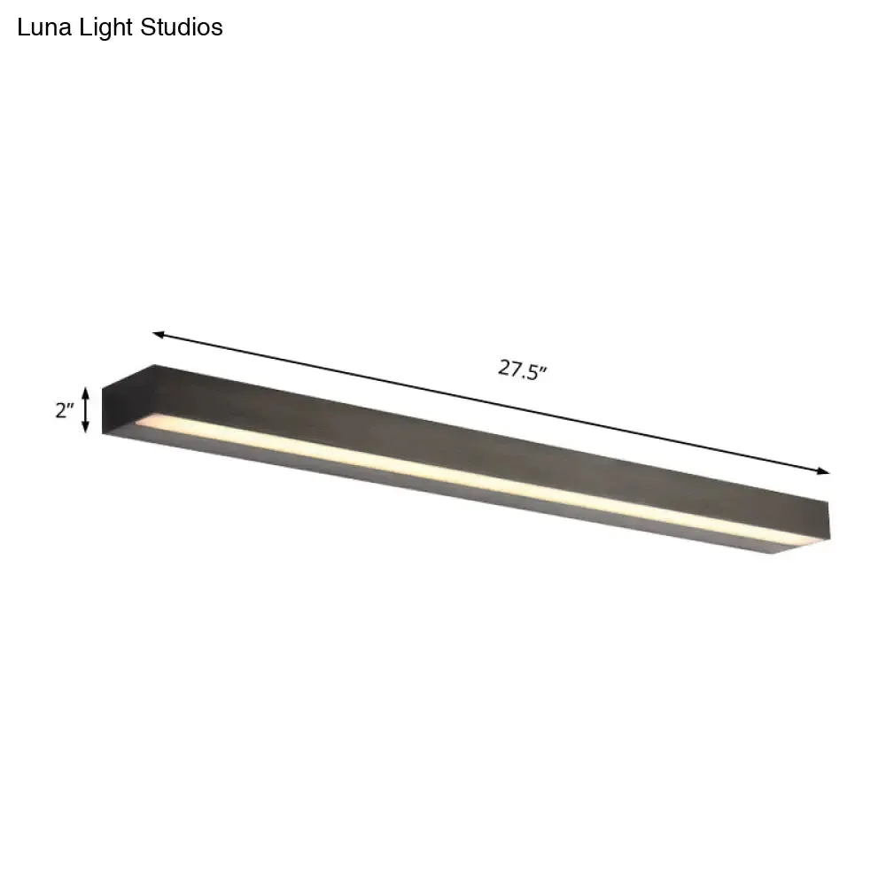 Contemporary Black/Silver LED Vanity Light in White/Warm for Linear Vanity Sconce - 16"/19.5"/23.5" Wide