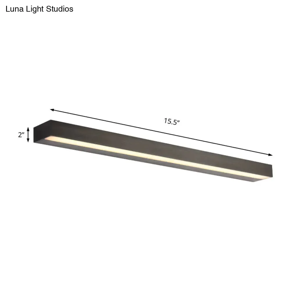 Contemporary Black/Silver LED Vanity Light in White/Warm for Linear Vanity Sconce - 16"/19.5"/23.5" Wide