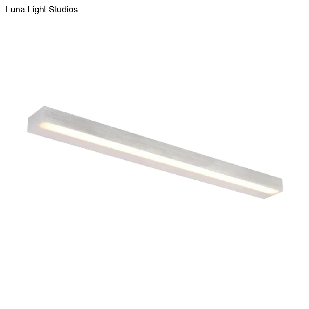 Contemporary Black/Silver LED Vanity Light in White/Warm for Linear Vanity Sconce - 16"/19.5"/23.5" Wide