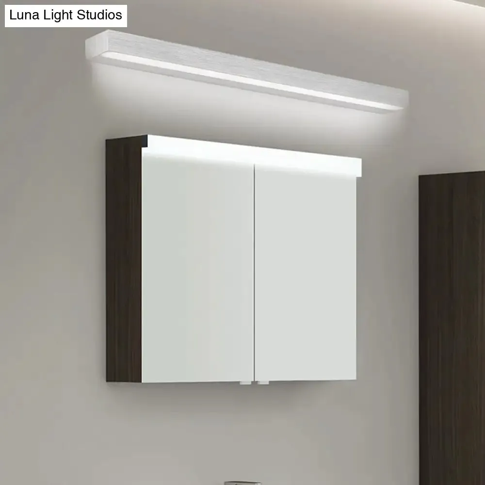 Contemporary Black/Silver LED Vanity Light in White/Warm for Linear Vanity Sconce - 16"/19.5"/23.5" Wide