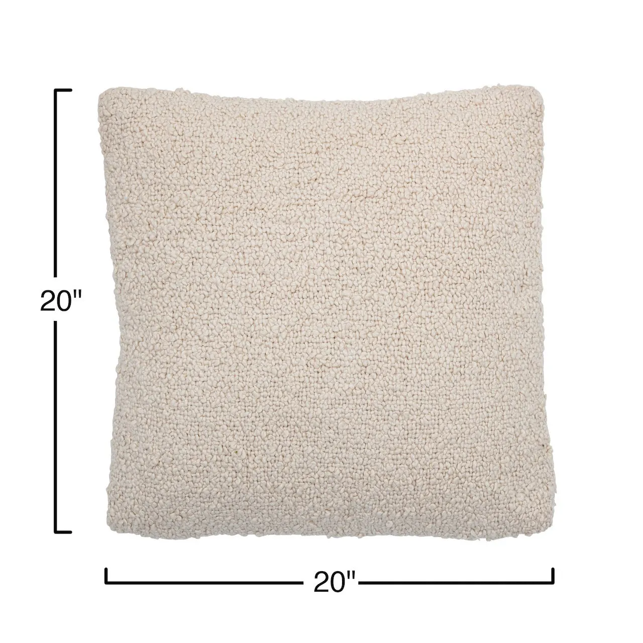 Coolidge Square Cream Boucle Pillow