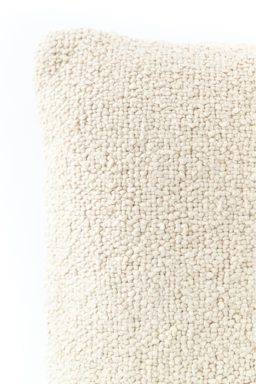 Coolidge Square Cream Boucle Pillow