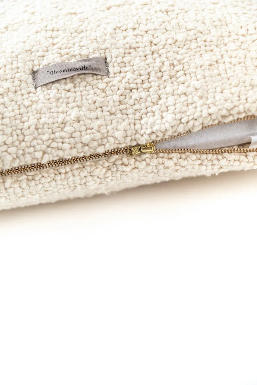 Coolidge Square Cream Boucle Pillow
