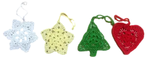 Crocheted Christmas Ornaments - Set of 8