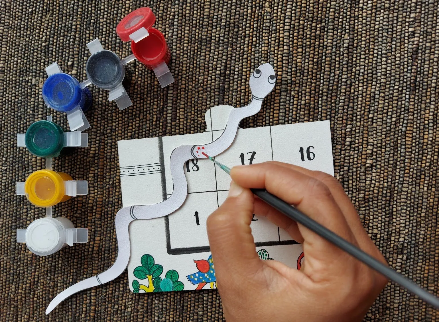 DIY Snakes & Ladder kit- Gond
