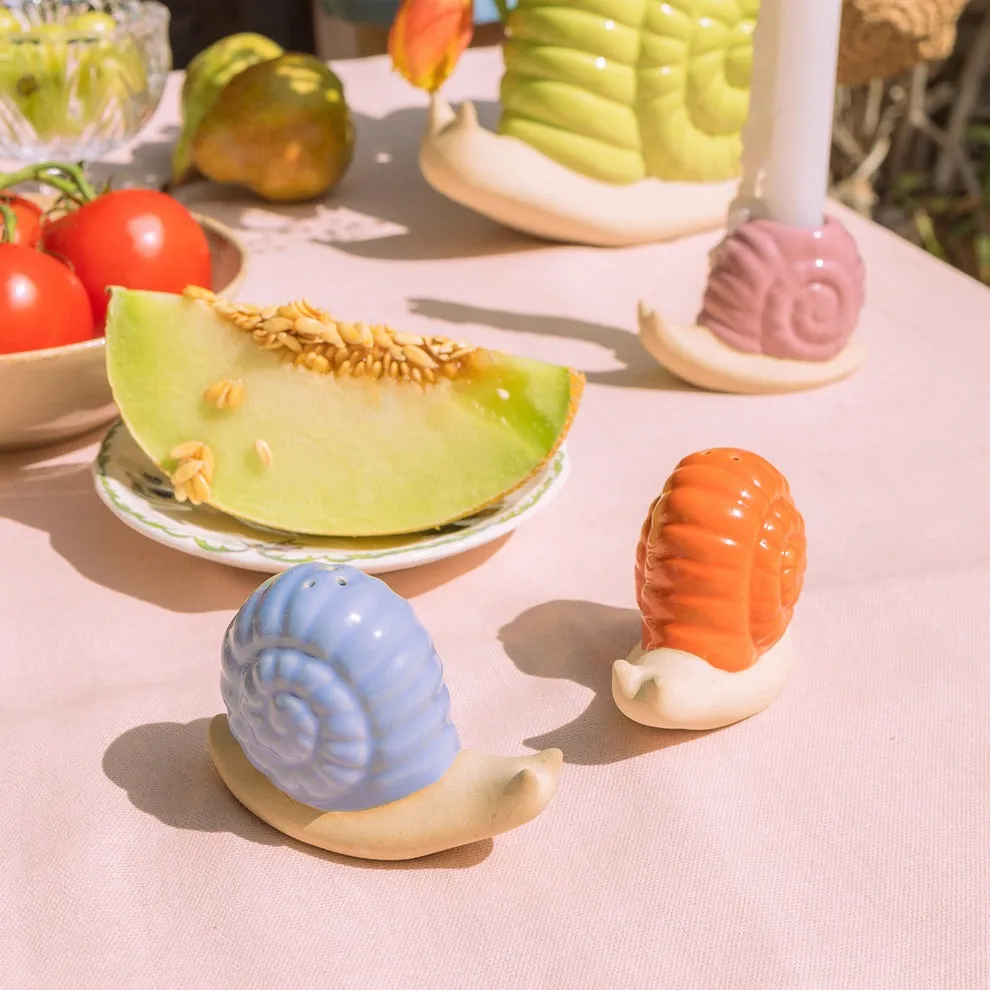 Doiy: Woodland Salt & Pepper Snail Lilac Orange