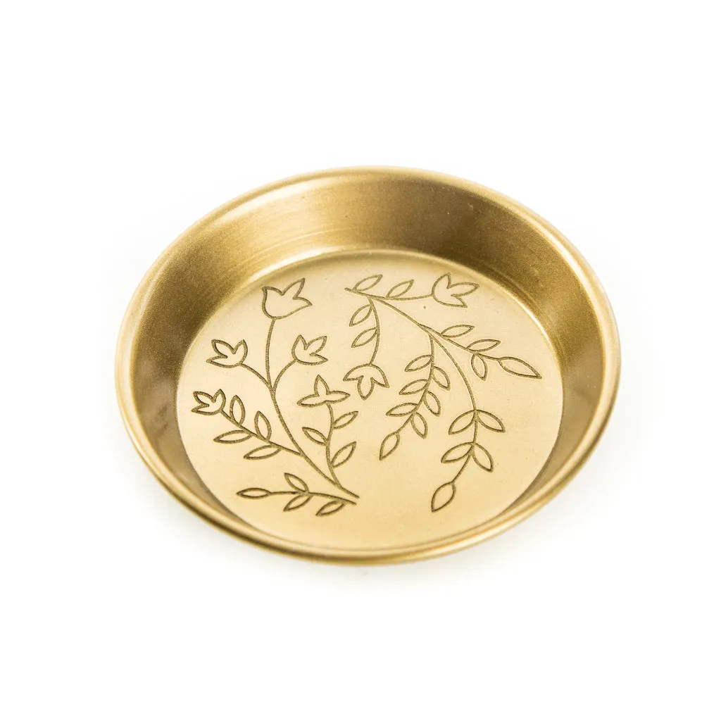Etched Floral Dish