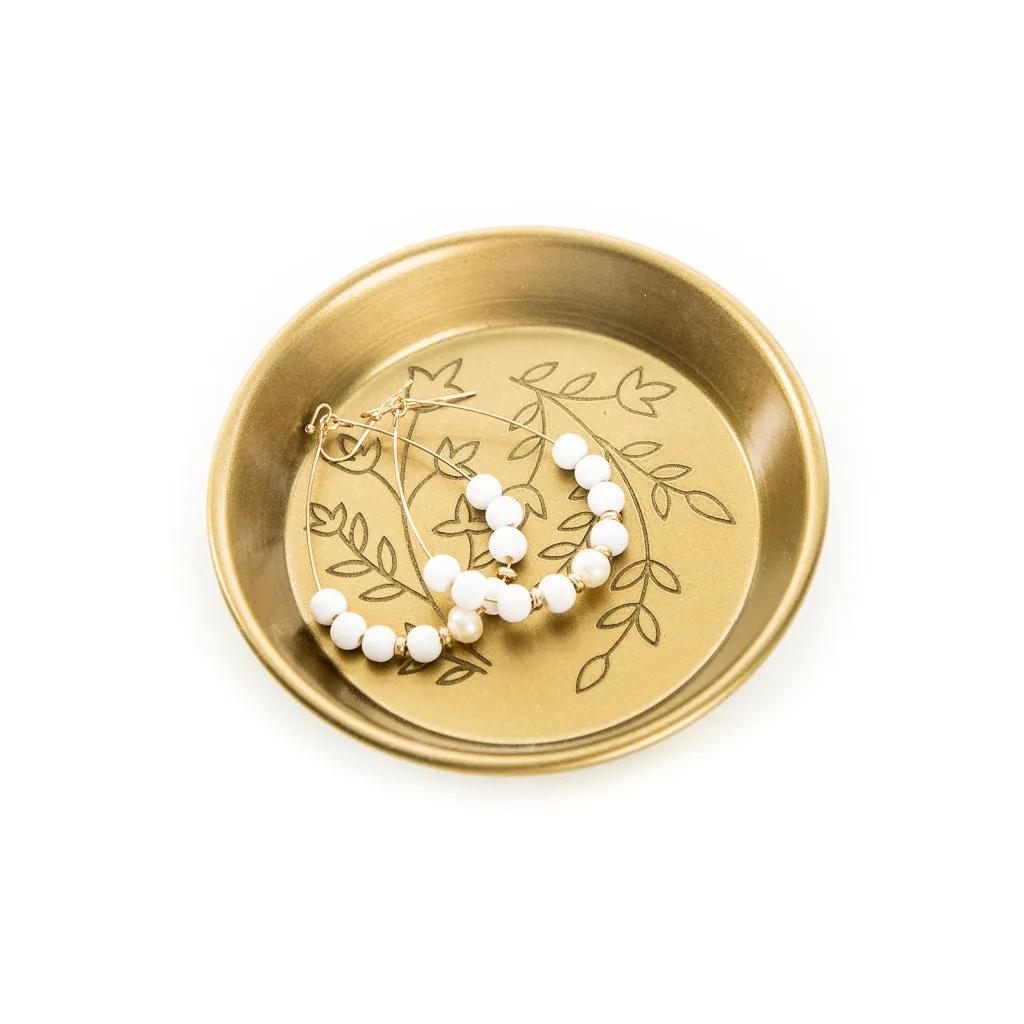 Etched Floral Dish