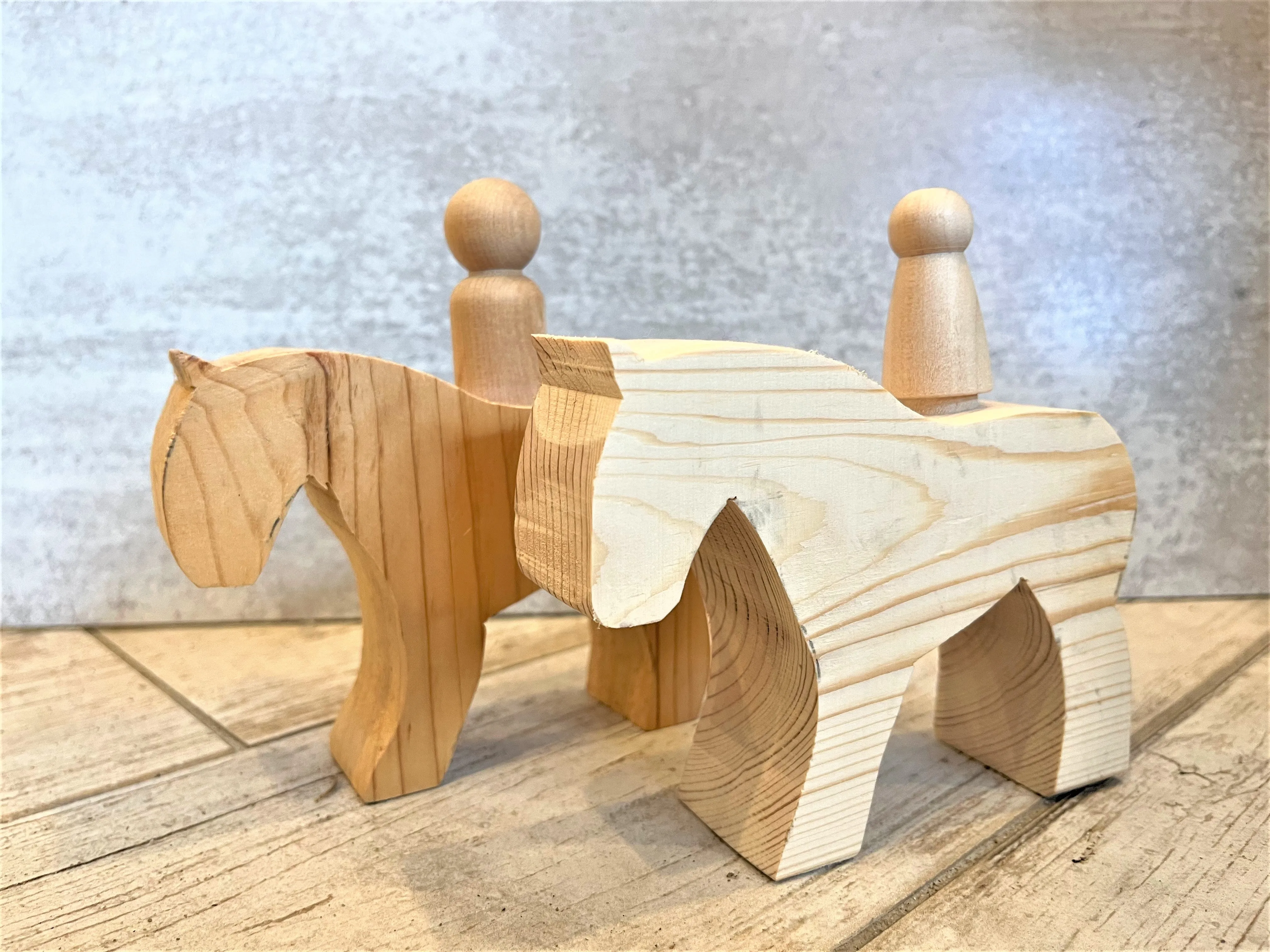 Handcrafted Wooden Baby Toys - Horse   Rider
