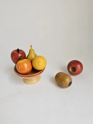Handcrafted Wooden Miniature Fruit Set