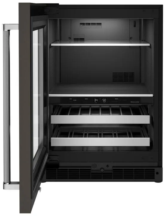 KitchenAid Fingerprint Resistant Black Stainless Steel 14-Bottle Beverage Centre (4.9 cu. ft.) - KUBL314KBS
