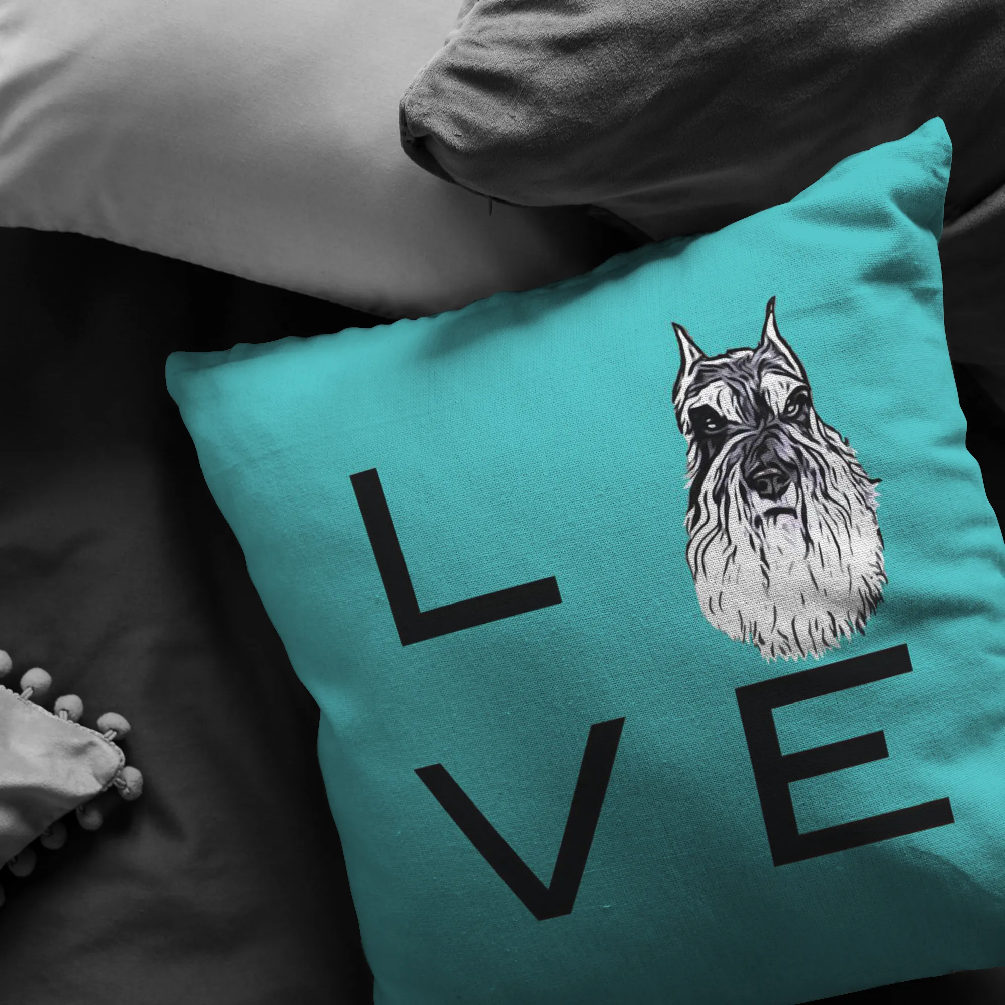 Miniature Schnauzer - LOVE Pillow