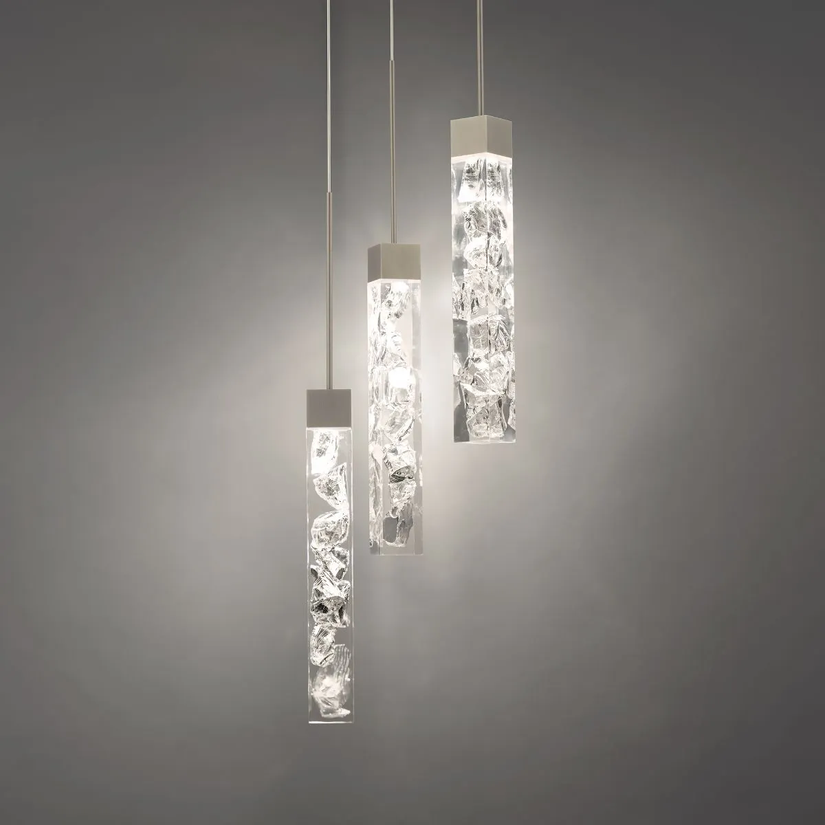Minx 13 in. 3 Lights LED Pendant Light Brushed Nickel finish