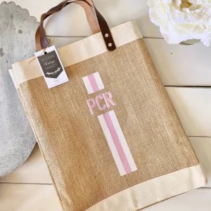 Monogram Jute Market Bag