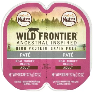Nutro Wild Frontier Perfect Portions Pate Real Turkey Wet Cat Food Tray 2.65oz. (Case Of 24)
