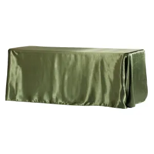 Satin Rectangular 90"x132" Tablecloth - Willow Green