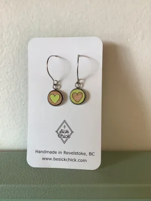 Sick Chick Mini Dangle Heart Earrings #16