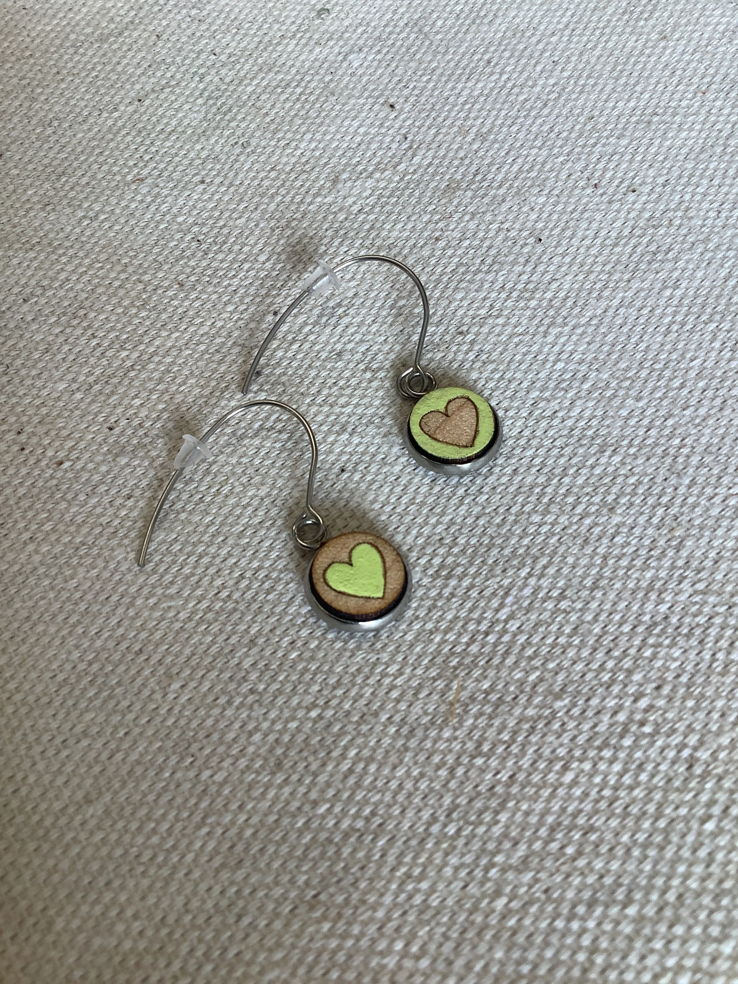 Sick Chick Mini Dangle Heart Earrings #16