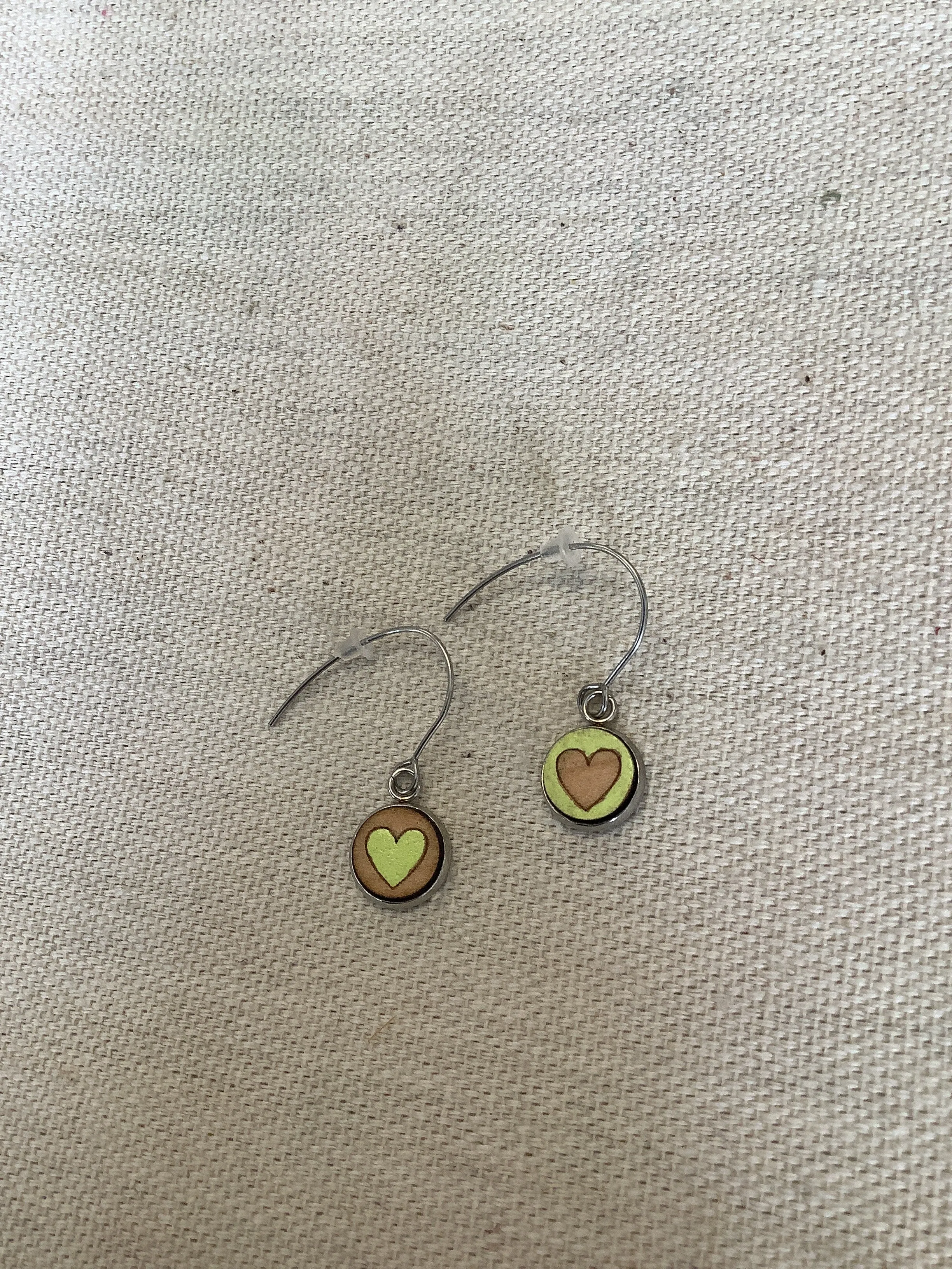 Sick Chick Mini Dangle Heart Earrings #16