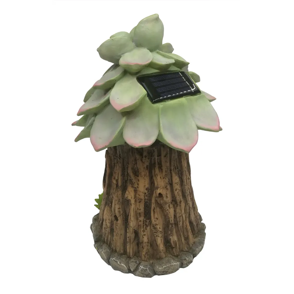 Solar Succulent Fairy Tree House
