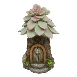 Solar Succulent Fairy Tree House