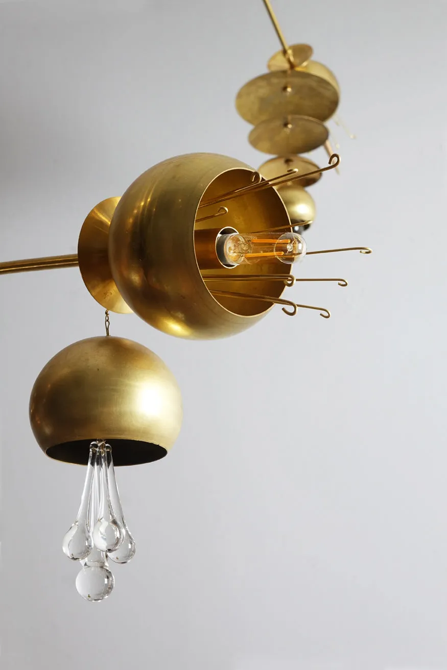 The Fleurish Major Chandelier Brass