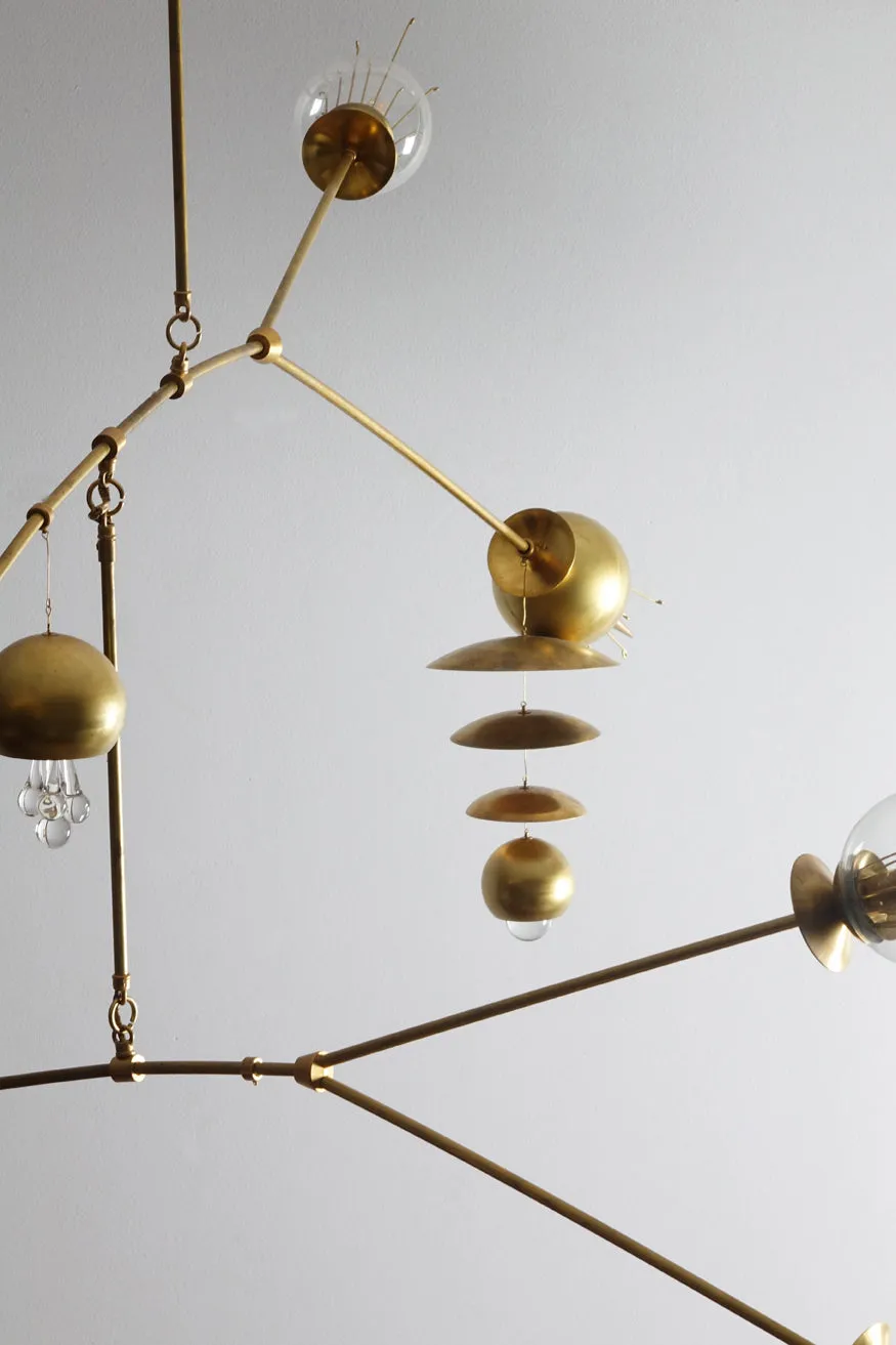 The Fleurish Major Chandelier Brass