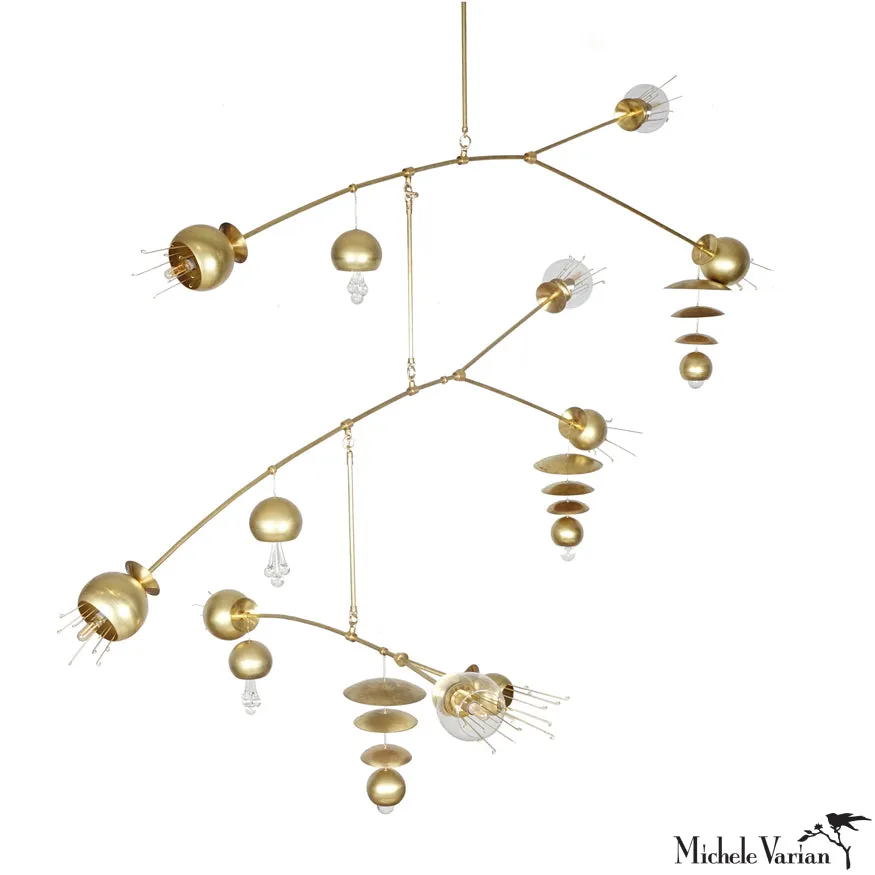 The Fleurish Major Chandelier Brass