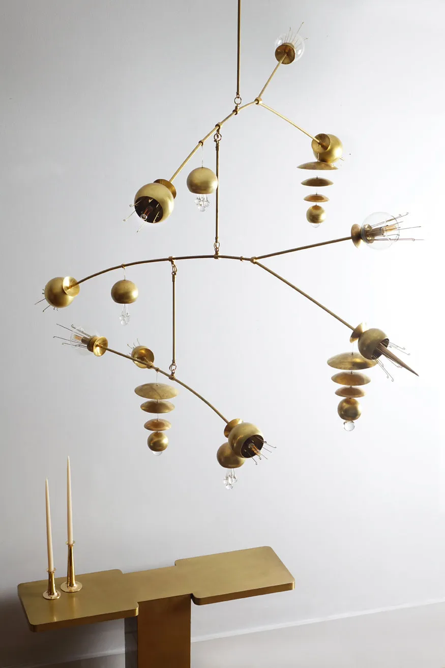 The Fleurish Major Chandelier Brass