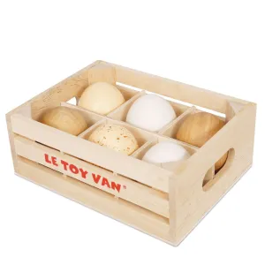 Wooden Farm Eggs - Set of 6