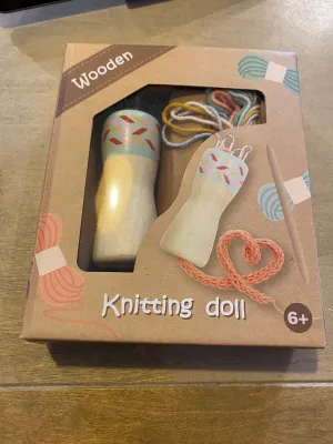 Wooden Knitting Doll